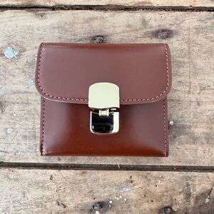 Sezane Milo Small Brown Leather Wallet